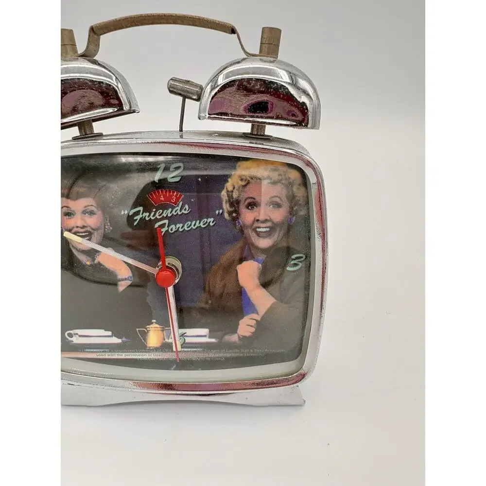 I Love Lucy Themed Twin Bell Mechanical Alarm Clock Big Ben Collectible Decor